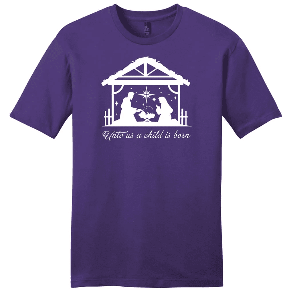 Unto us a Child is born Men's Christmas t-shirt