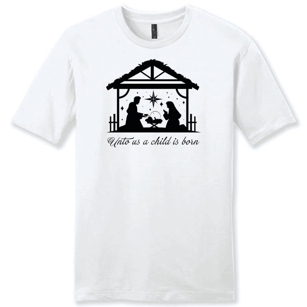 Unto us a Child is born Men's Christmas t-shirt