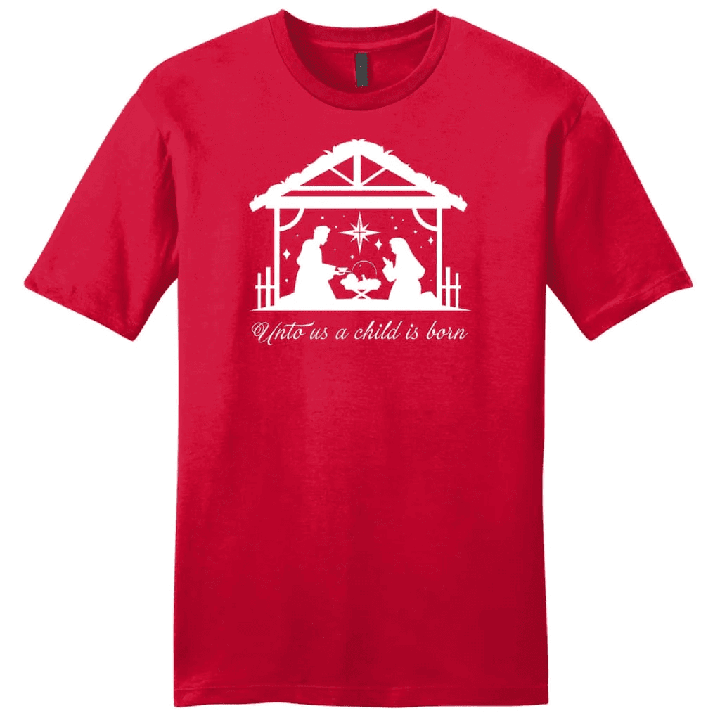 Unto us a Child is born Men's Christmas t-shirt