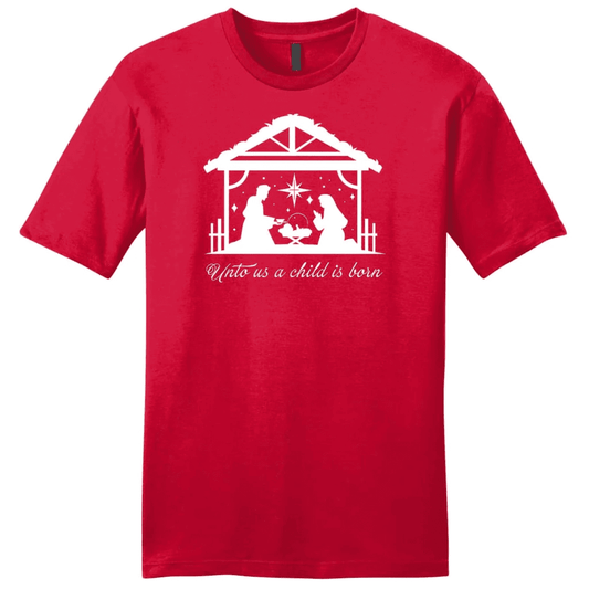 Unto us a Child is born Men's Christmas t-shirt