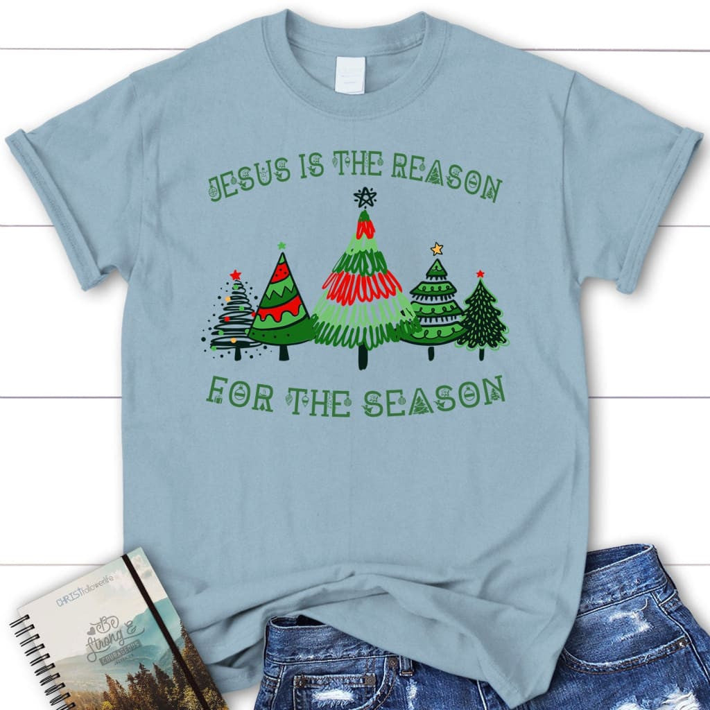 Jesus is the reason for the season Christmas tree Women's t-shirt