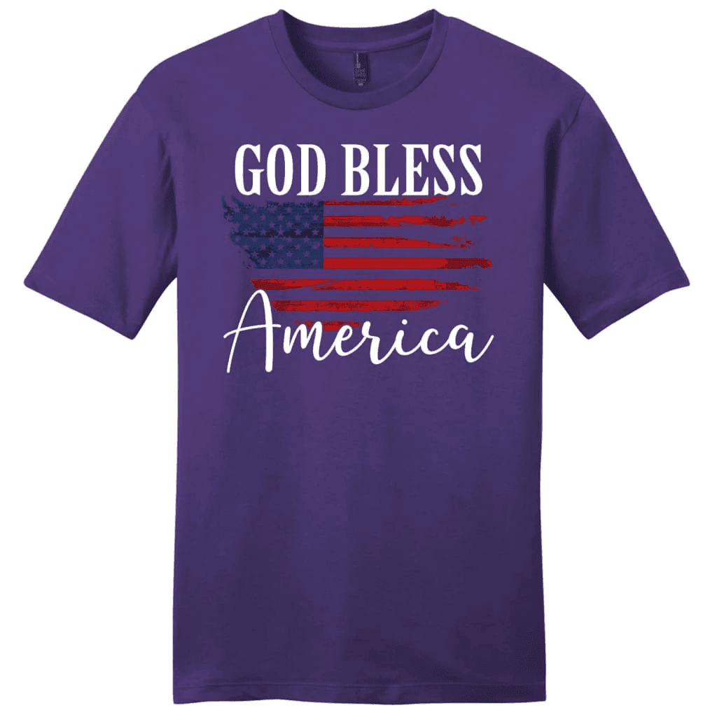 Christian Patriotic t-shirts: God bless America US flag men's t-shirt