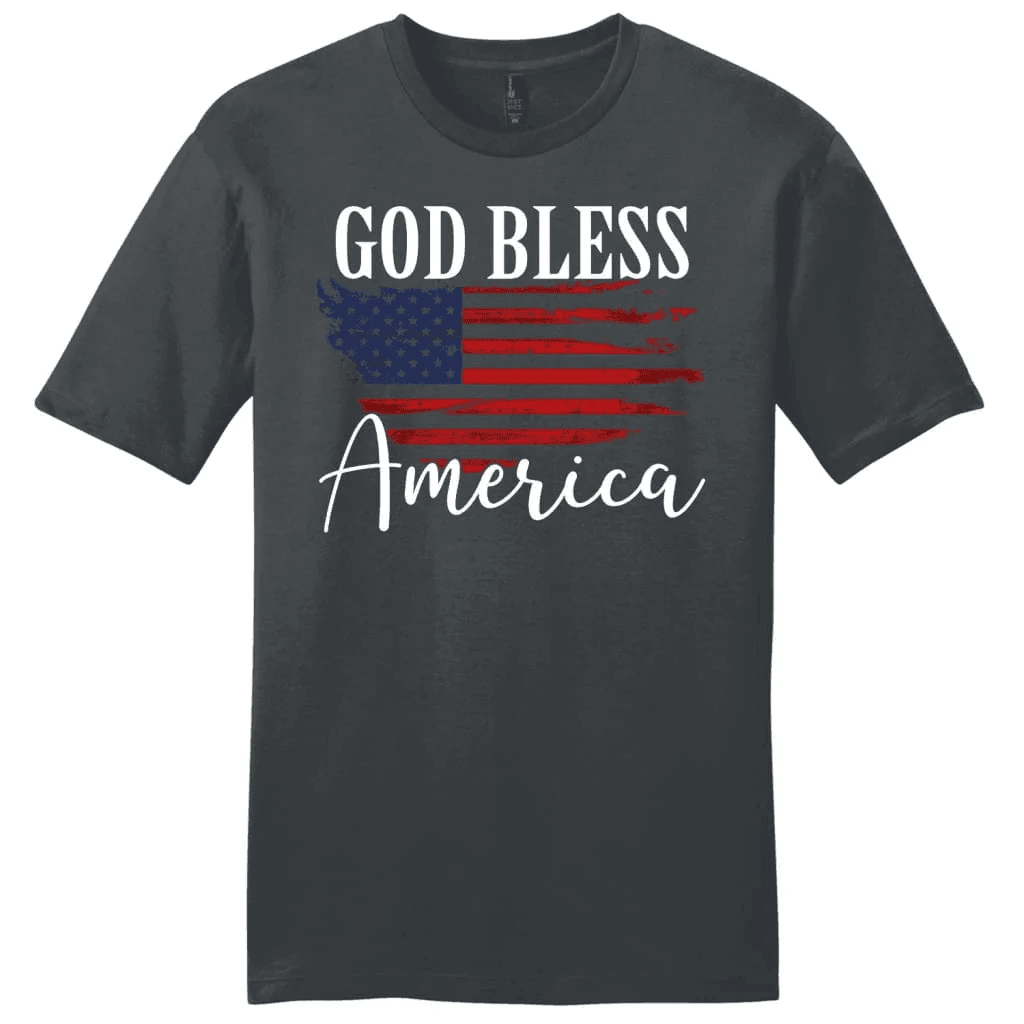 Christian Patriotic t-shirts: God bless America US flag men's t-shirt