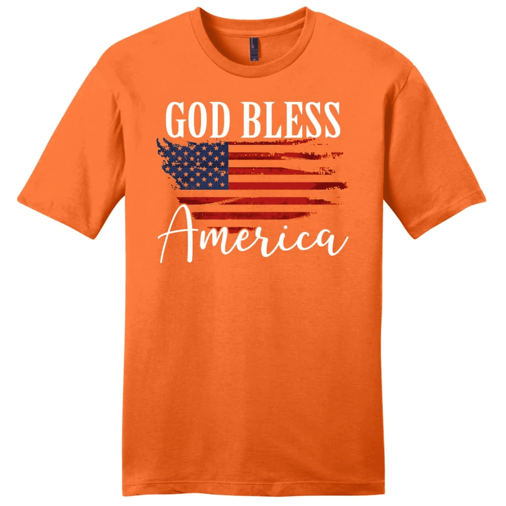 Christian Patriotic t-shirts: God bless America US flag men's t-shirt