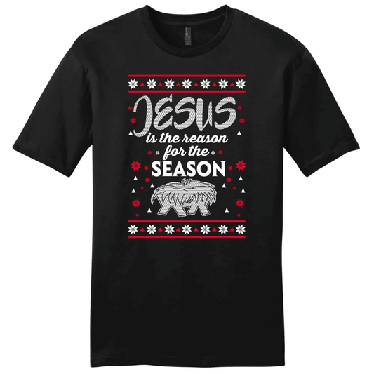 Jesus is reason for the season Christmas men's Christian t-shirt