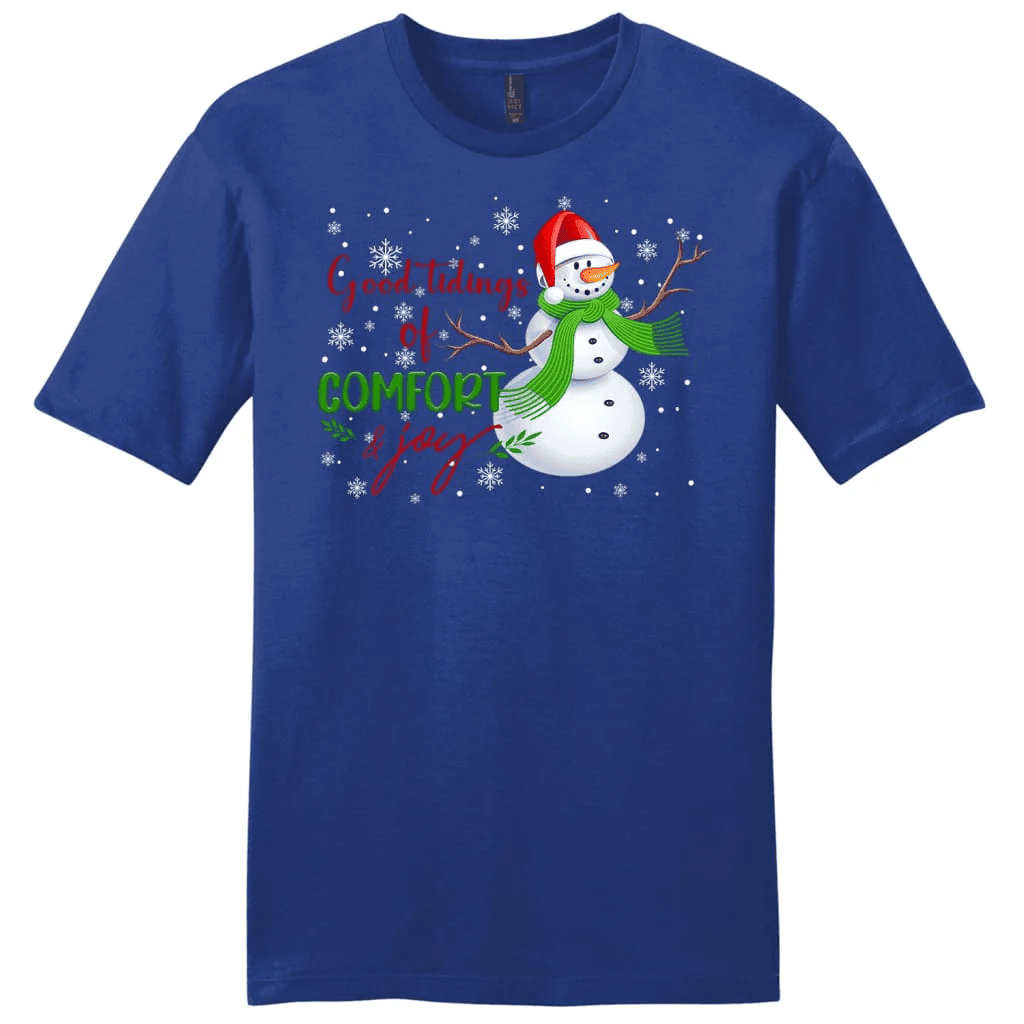 Good tidings of comfort and joy Snowman Christmas Men's t-shirt