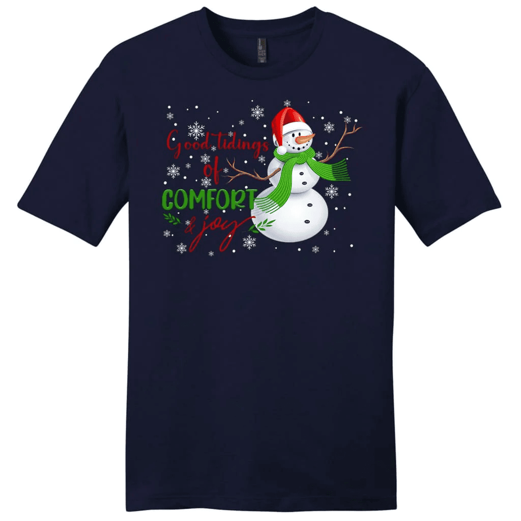 Good tidings of comfort and joy Snowman Christmas Men's t-shirt