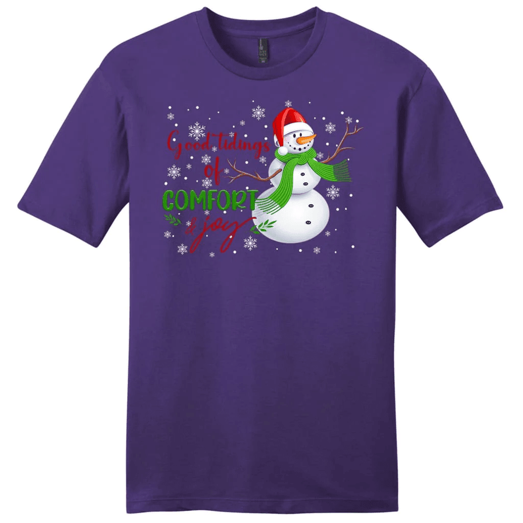 Good tidings of comfort and joy Snowman Christmas Men's t-shirt