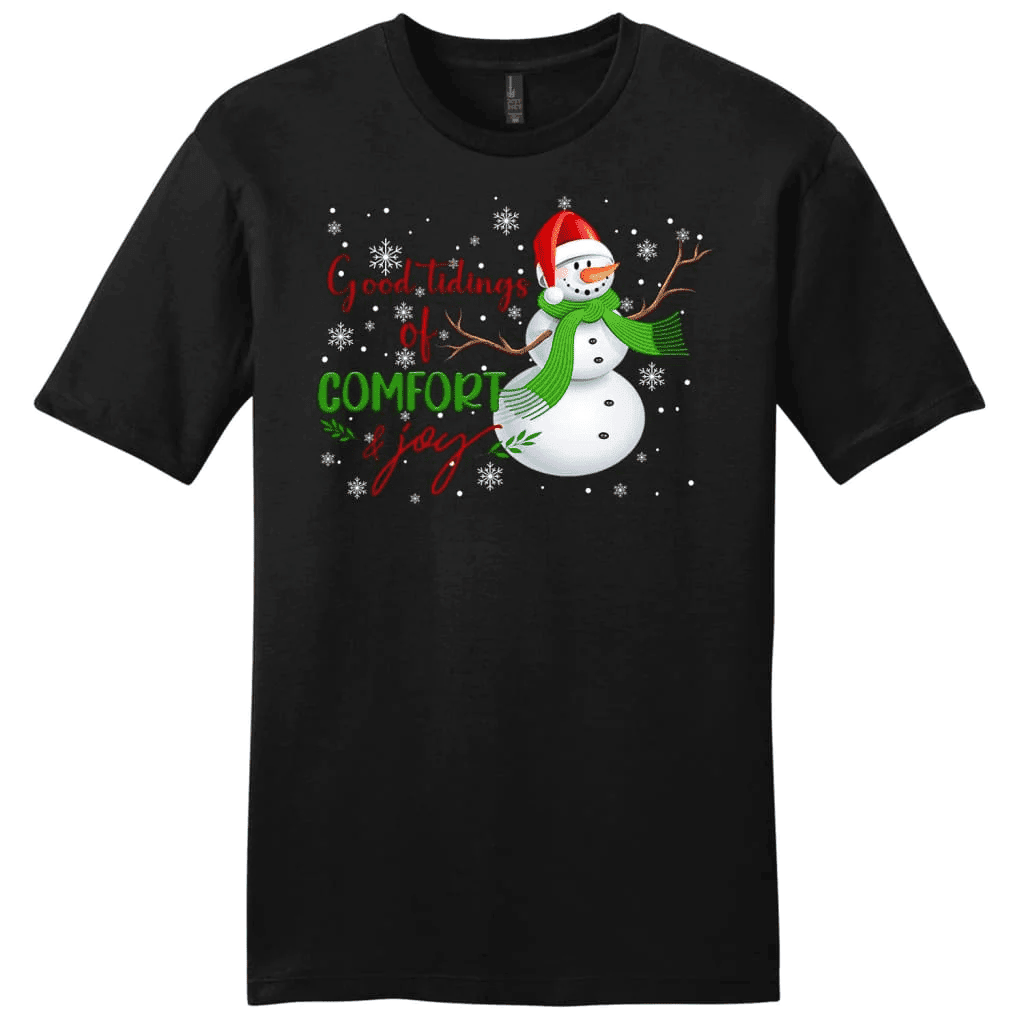 Good tidings of comfort and joy Snowman Christmas Men's t-shirt