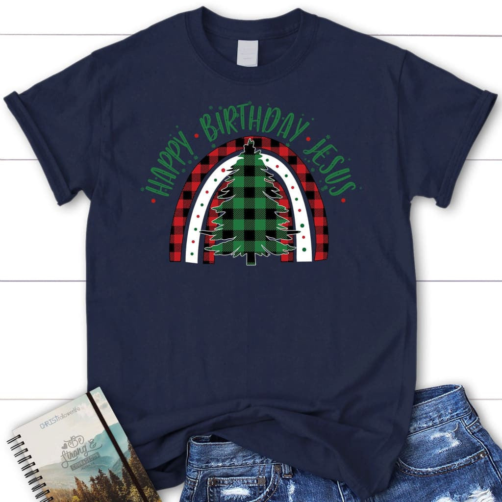 Happy Birthday Jesus Christmas tree Women's t-shirt