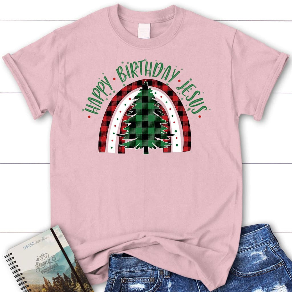 Happy Birthday Jesus Christmas tree Women's t-shirt