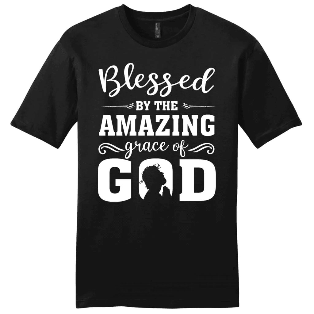 Blessed T-shirts: Blessed by the amazing grace of God men's Christian t-shirt
