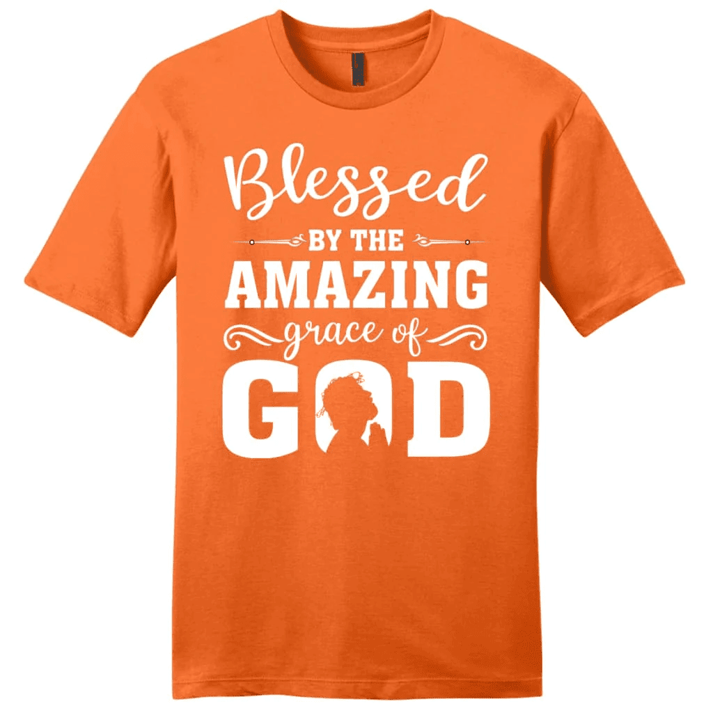 Blessed T-shirts: Blessed by the amazing grace of God men's Christian t-shirt