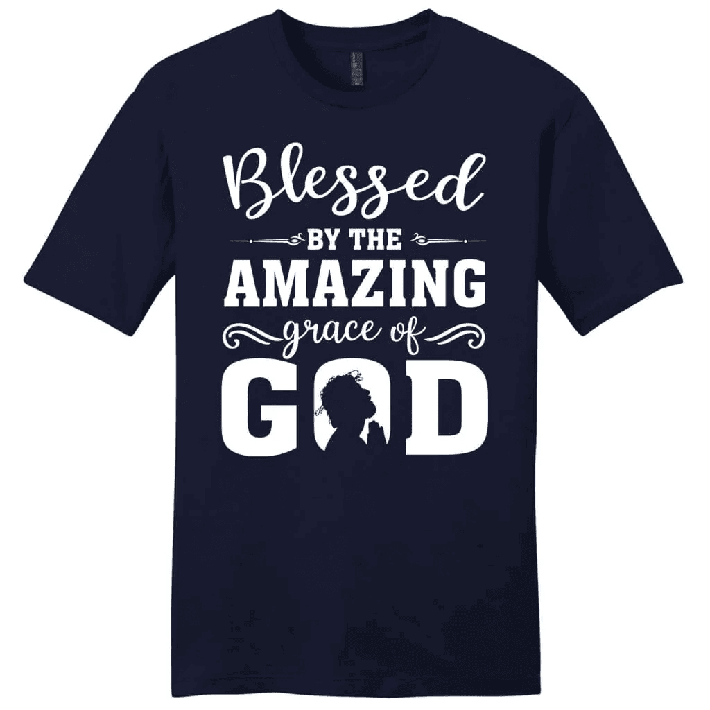 Blessed T-shirts: Blessed by the amazing grace of God men's Christian t-shirt