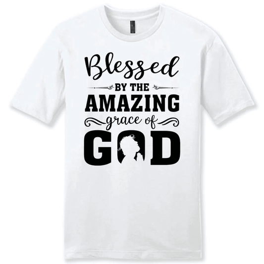 Blessed T-shirts: Blessed by the amazing grace of God men's Christian t-shirt