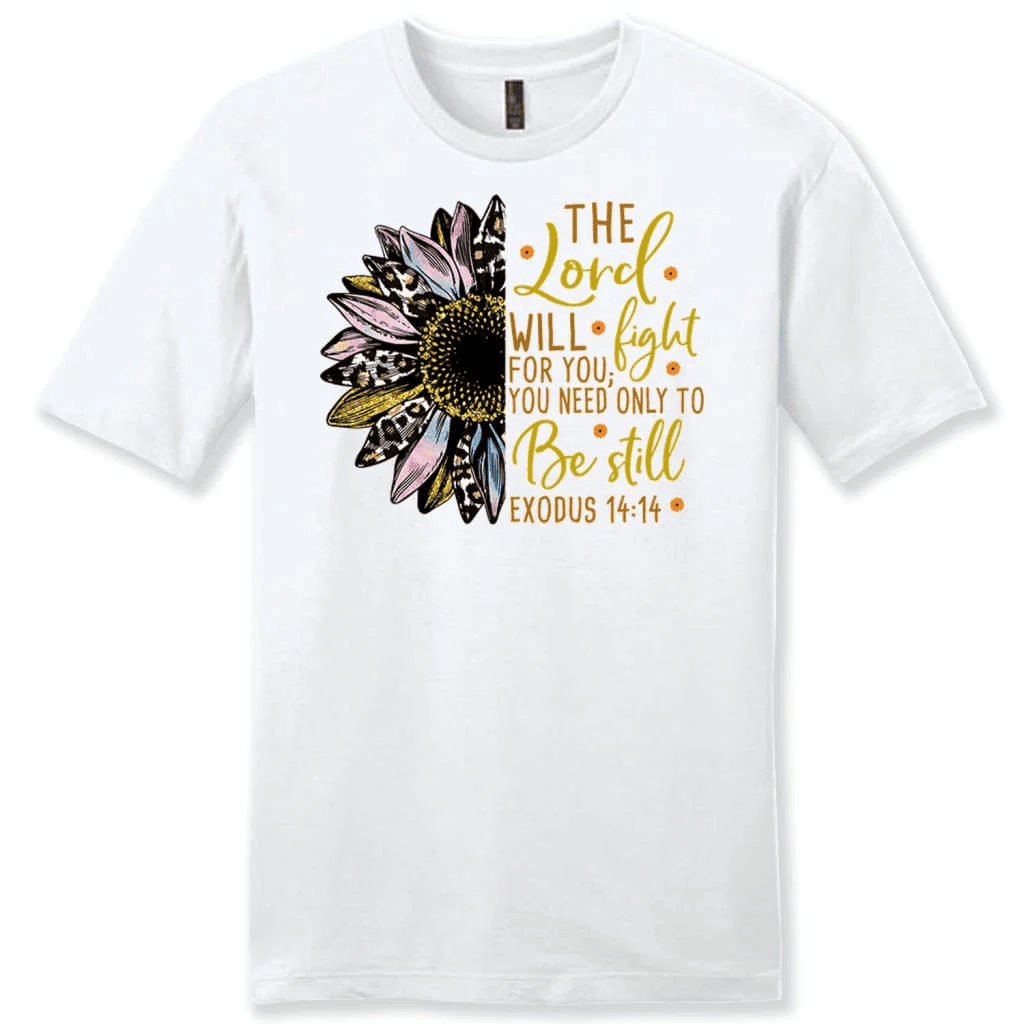 The Lord will fight for you, Half leopard sunflower, Men's t-shirt