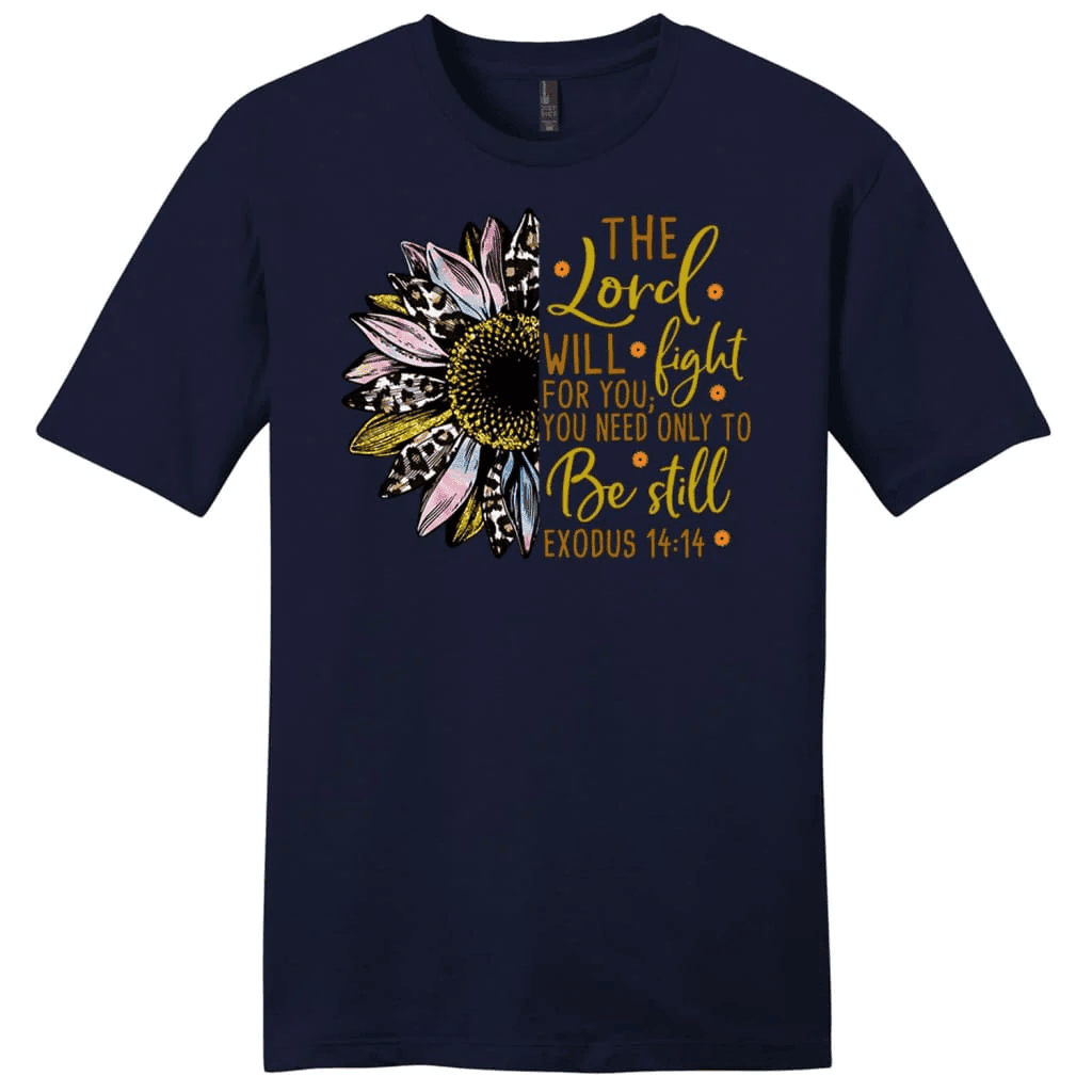 The Lord will fight for you, Half leopard sunflower, Men's t-shirt
