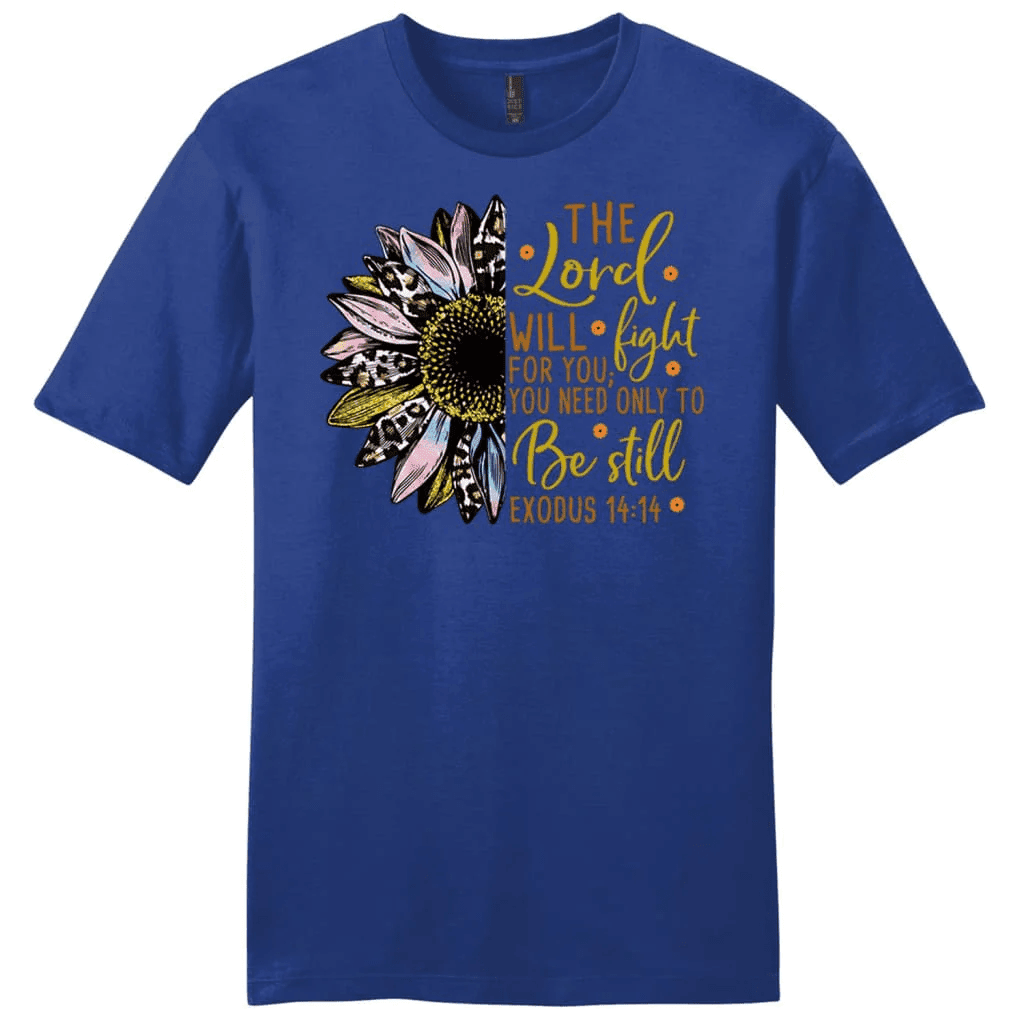 The Lord will fight for you, Half leopard sunflower, Men's t-shirt