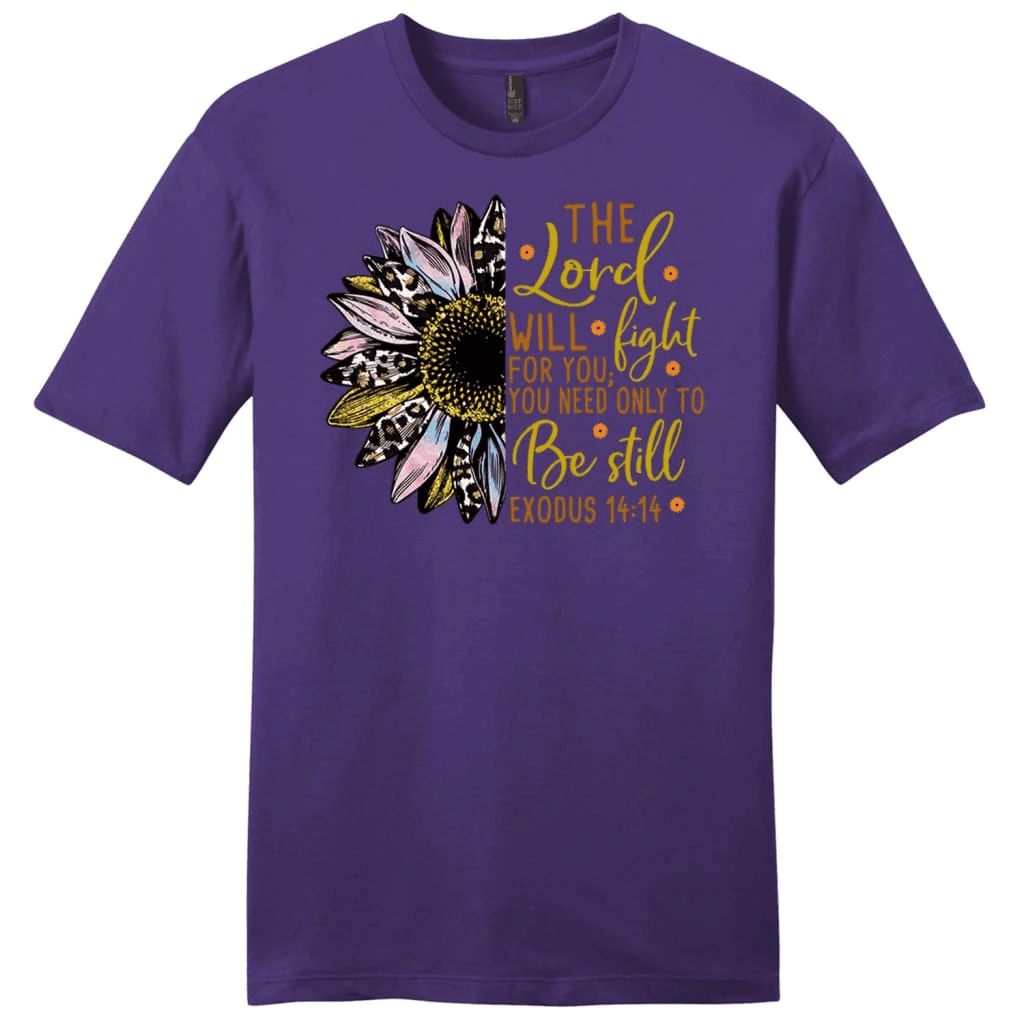 The Lord will fight for you, Half leopard sunflower, Men's t-shirt