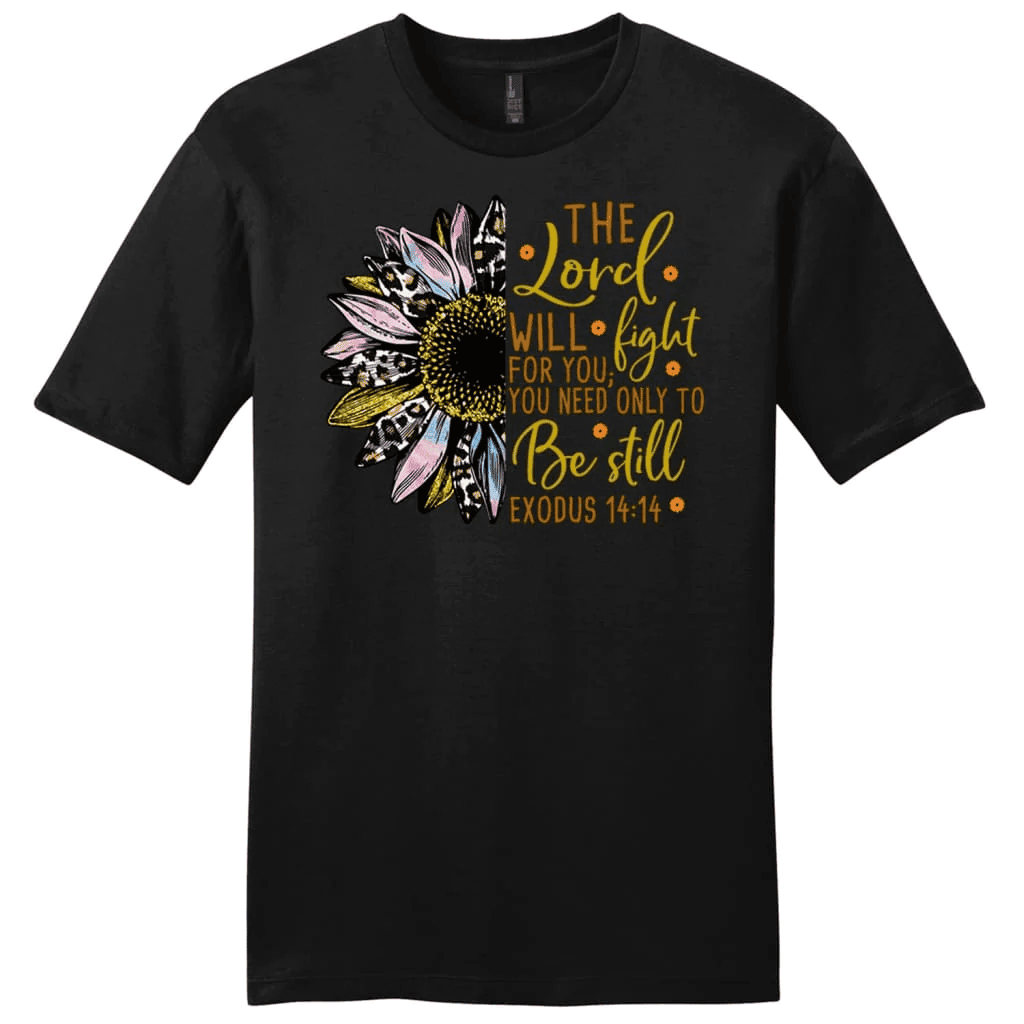 The Lord will fight for you, Half leopard sunflower, Men's t-shirt