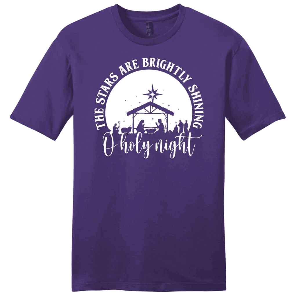Oh holy night the stars are brightly shining Men's t-shirt