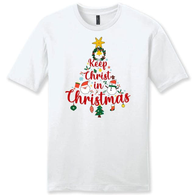 Keep Christ in Christmas tree Men's t-shirt
