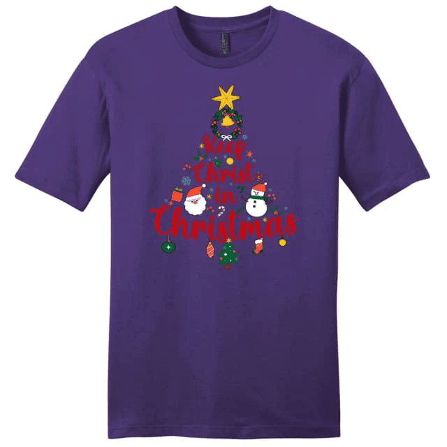 Keep Christ in Christmas tree Men's t-shirt