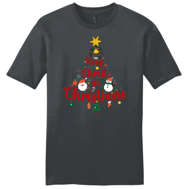 Keep Christ in Christmas tree Men's t-shirt