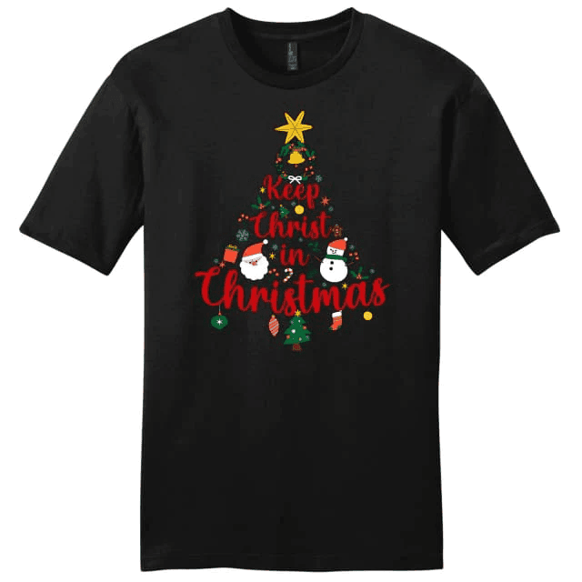 Keep Christ in Christmas tree Men's t-shirt