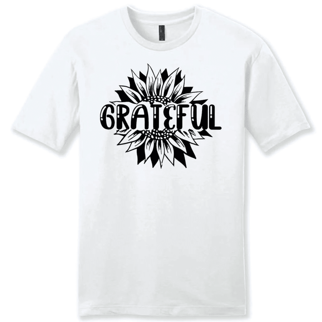 Grateful shirt - Grateful sunflower men's Christian t-shirt