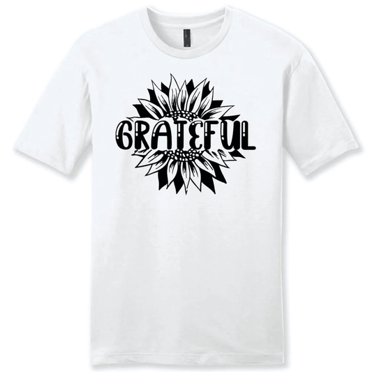 Grateful shirt - Grateful sunflower men's Christian t-shirt