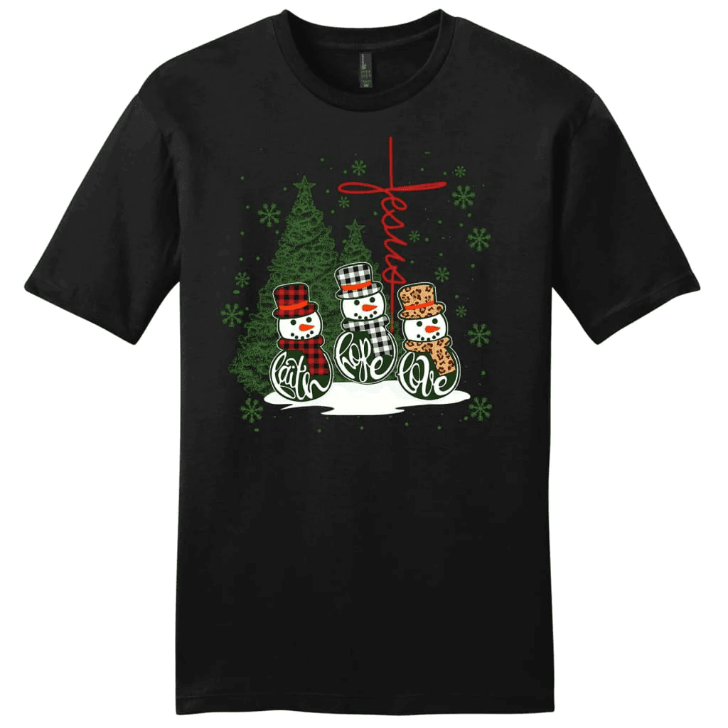 Christian Christmas t-shirts: Faith hope love Jesus cross Men's t-shirt