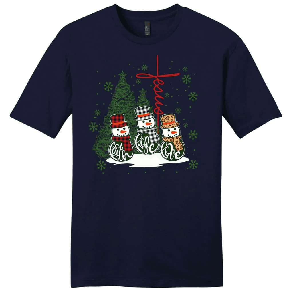 Christian Christmas t-shirts: Faith hope love Jesus cross Men's t-shirt