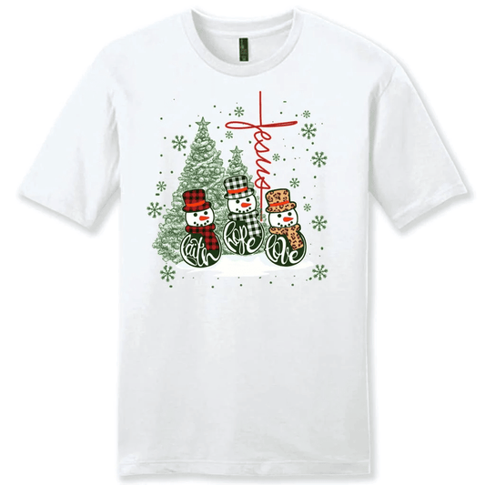 Christian Christmas t-shirts: Faith hope love Jesus cross Men's t-shirt