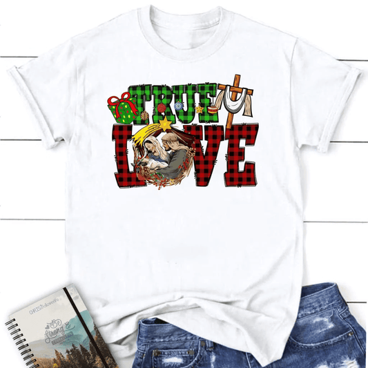 True love, Buffalo plaid, Christmas Women's t-shirt