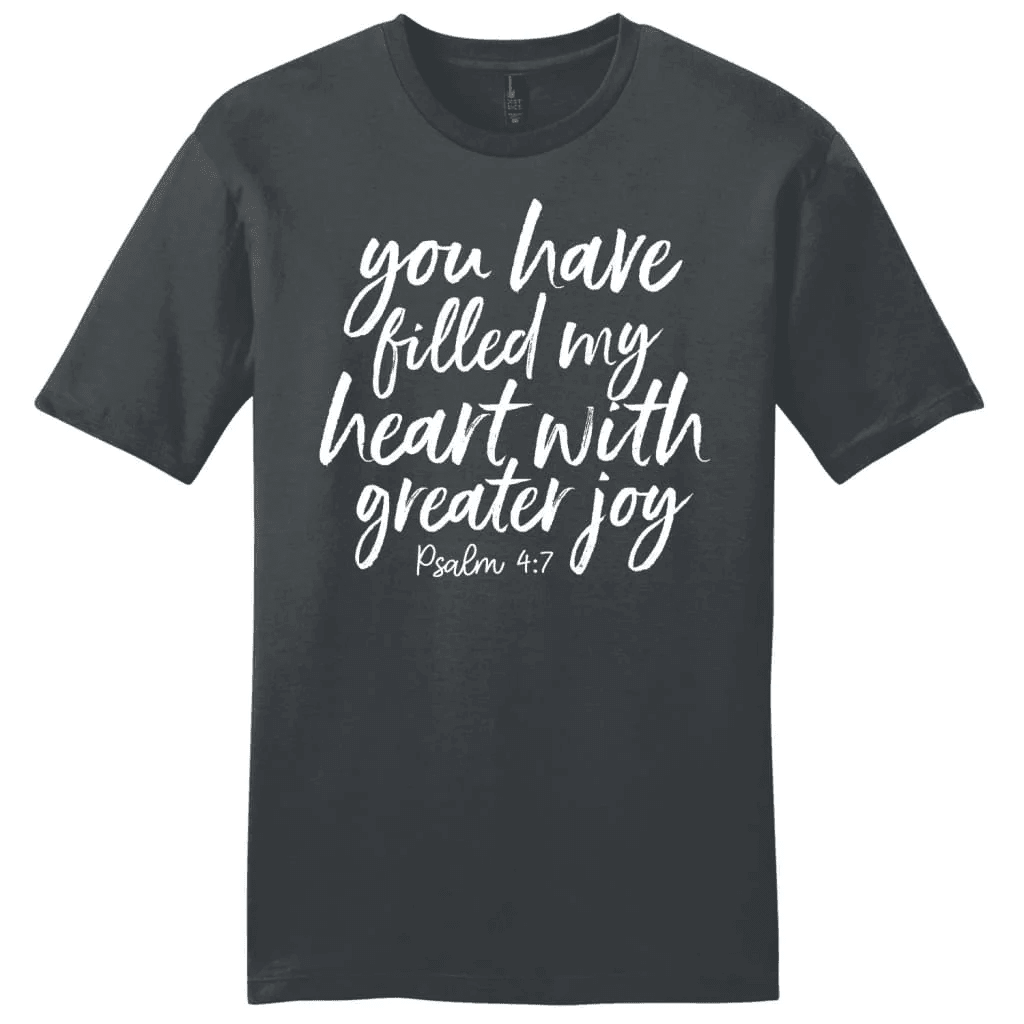 Men's Christian t-shirts: You have filled my heart with greater joy t-shirt