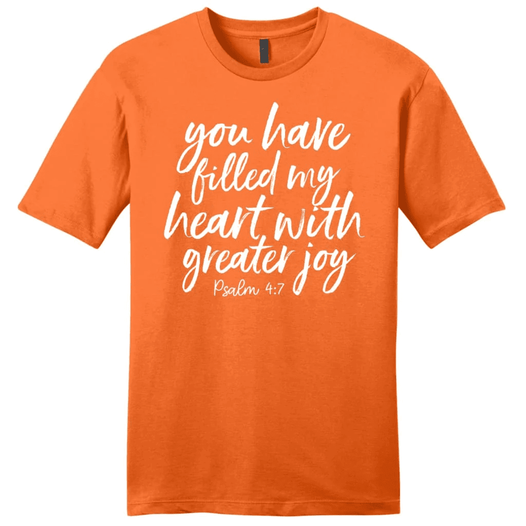Men's Christian t-shirts: You have filled my heart with greater joy t-shirt