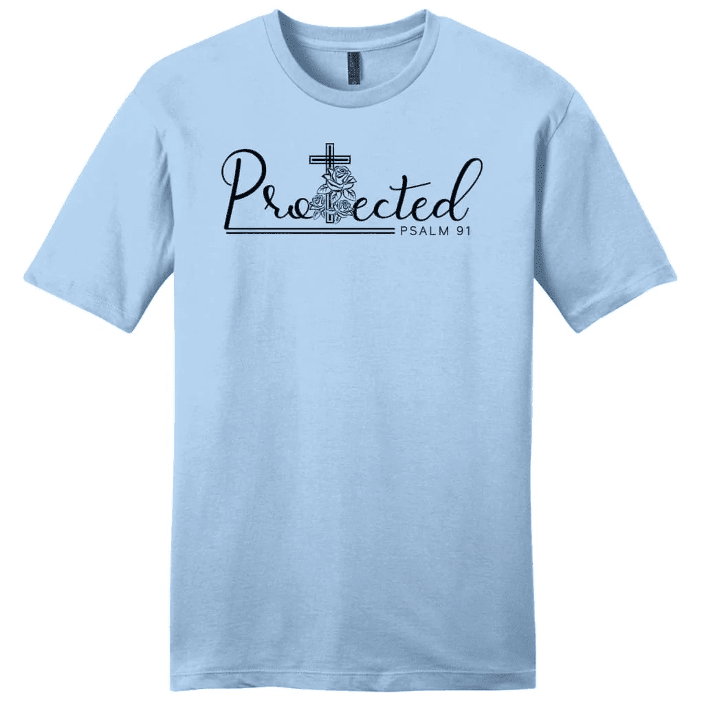 Protected Psalm 91 Bible verse shirt - men's Christian t-shirts