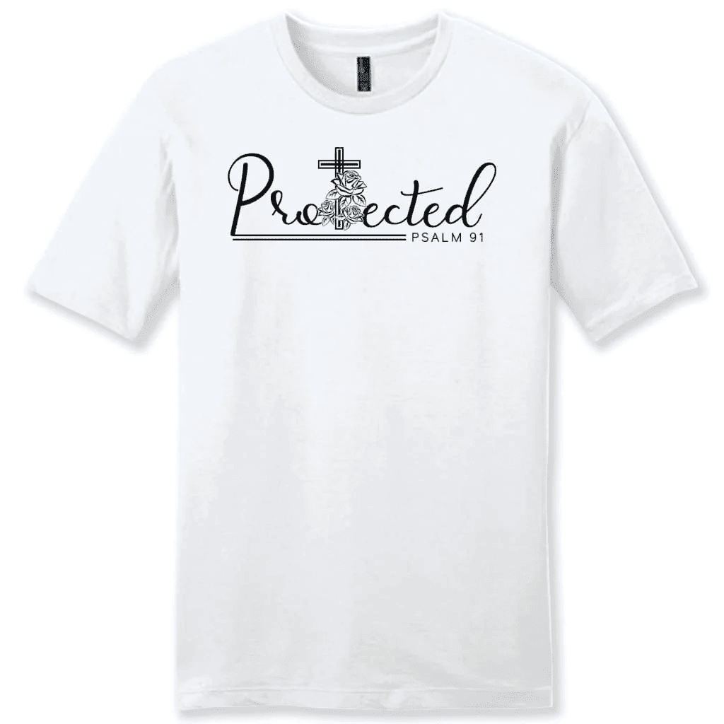 Protected Psalm 91 Bible verse shirt - men's Christian t-shirts