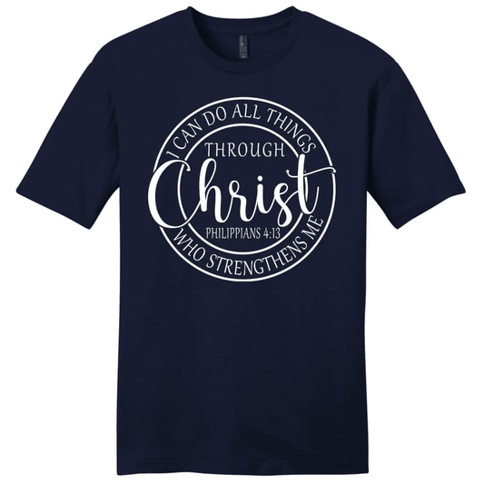 Philippians 4:13 shirt: I can do all things through Christ men's Christian t-shirt