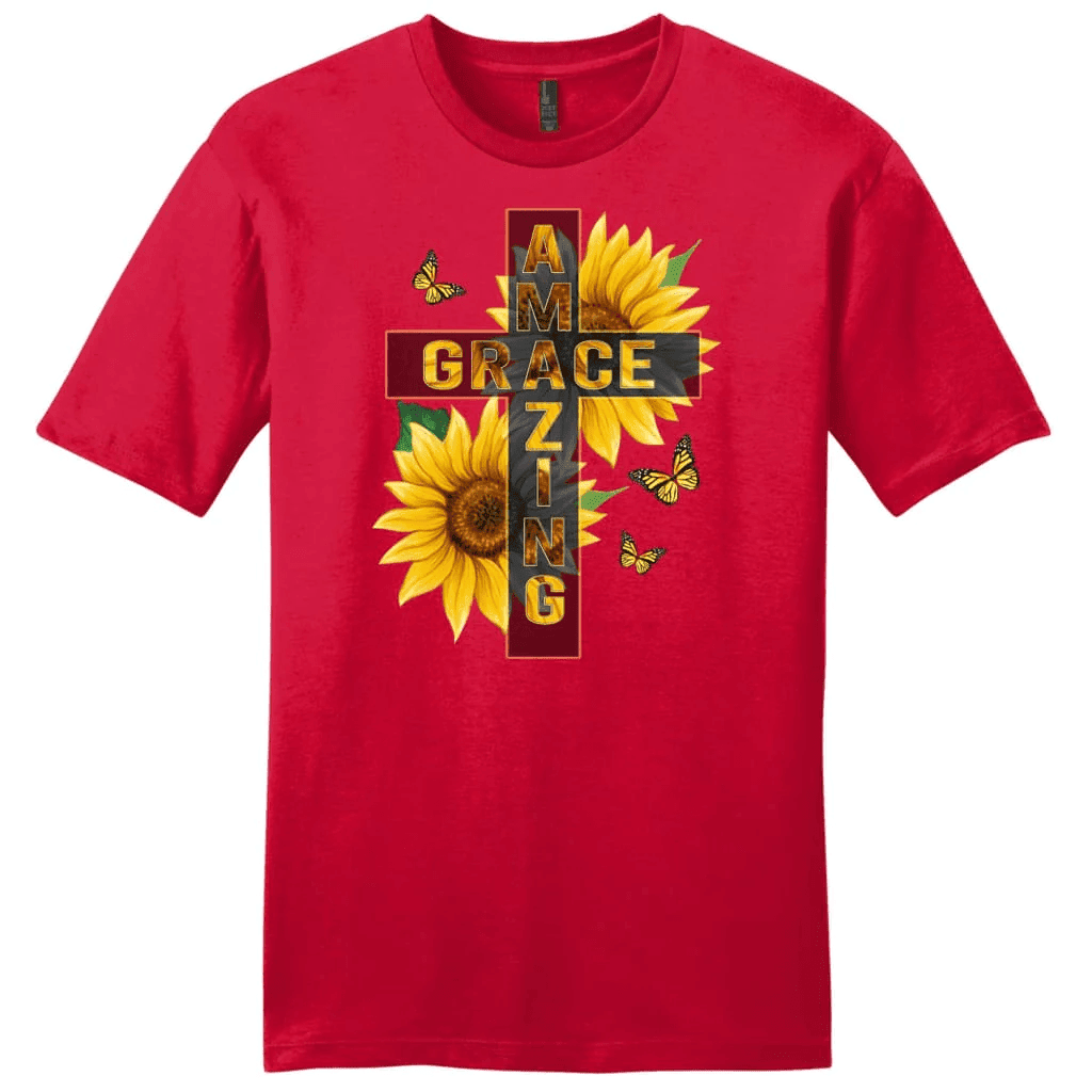 Amazing Grace sunflower men's t-shirt