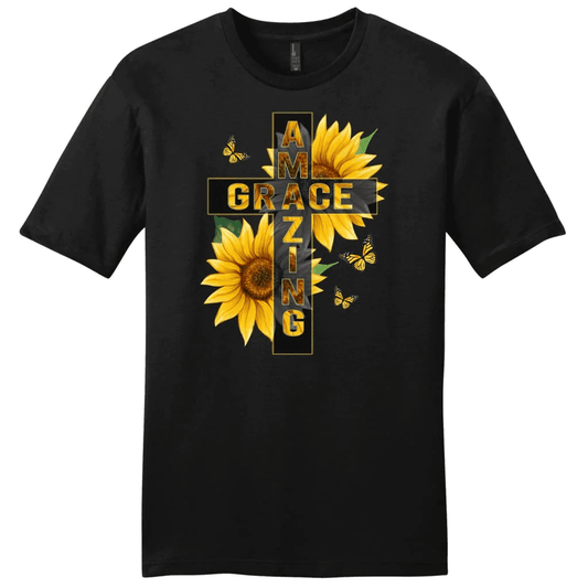 Amazing Grace sunflower men's t-shirt