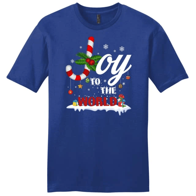 Joy to the world Buffalo plaid Christmas Men's t-shirt