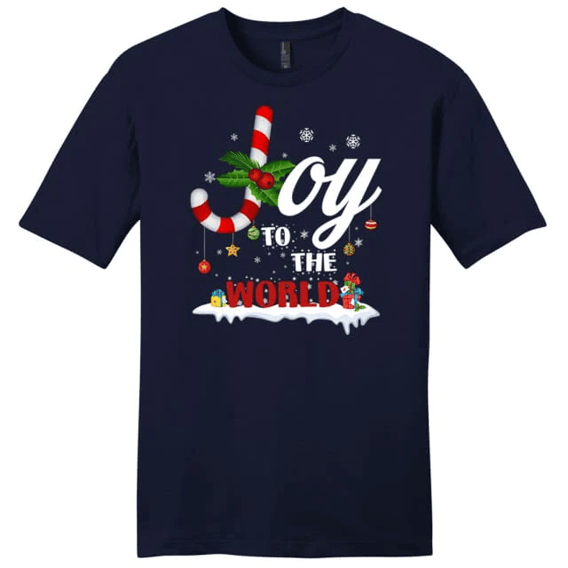 Joy to the world Buffalo plaid Christmas Men's t-shirt
