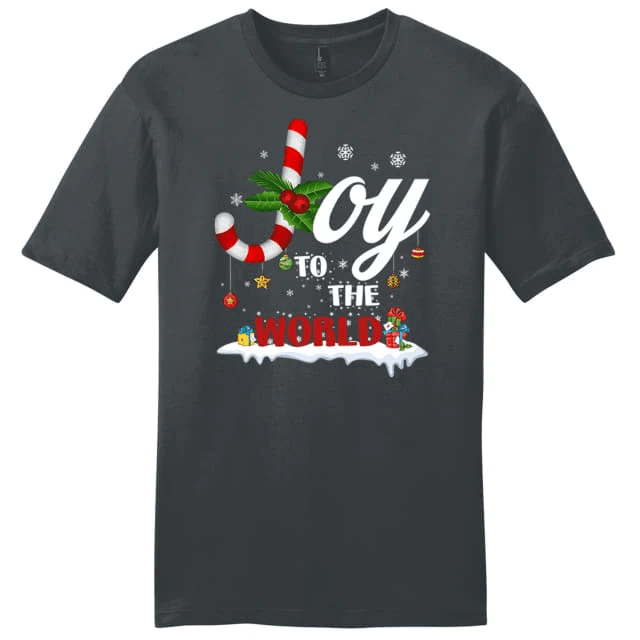 Joy to the world Buffalo plaid Christmas Men's t-shirt