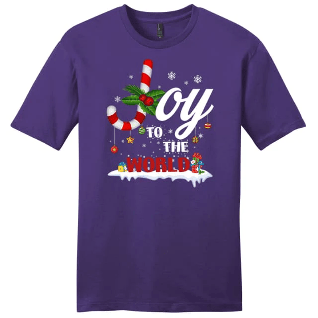 Joy to the world Buffalo plaid Christmas Men's t-shirt