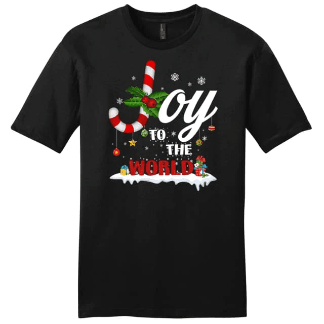 Joy to the world Buffalo plaid Christmas Men's t-shirt