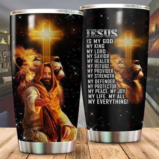 Jesus Lion Jesus Is My Peace Stainless Steel Tumbler