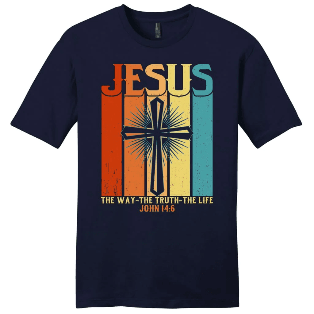 Jesus shirt: Jesus the way the truth and the life vintage men's Christian t-shirt