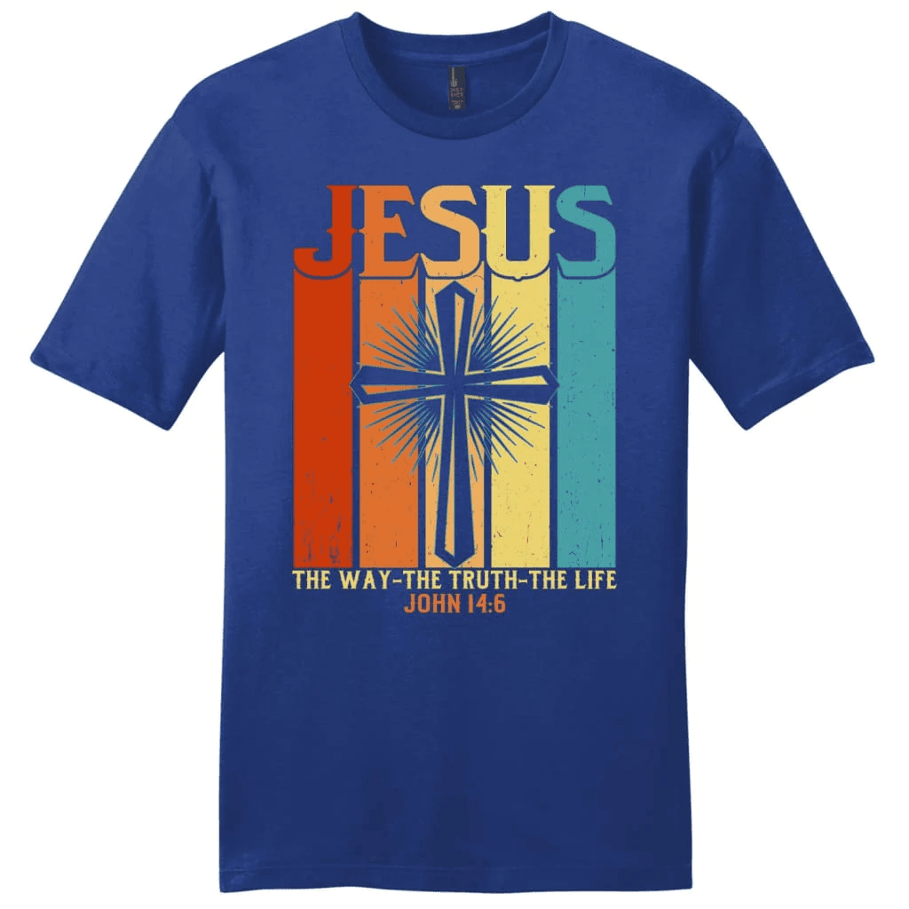 Jesus shirt: Jesus the way the truth and the life vintage men's Christian t-shirt